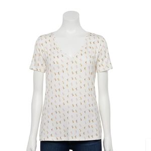 Apt. 9 Women's Essential V-Neck T Shirt Top Size Large